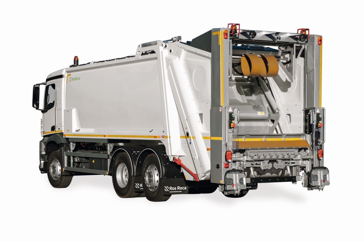 Compactador de carregamento traseiro Olympus para recolha de resíduos